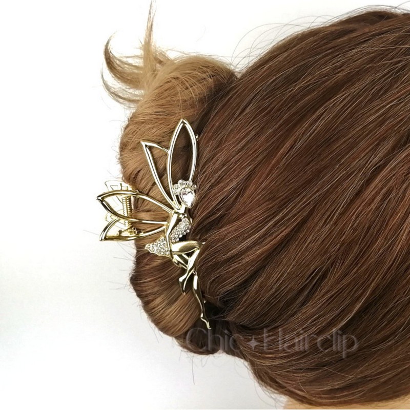 pince cheveux en métal originale et brillante - Mélusine