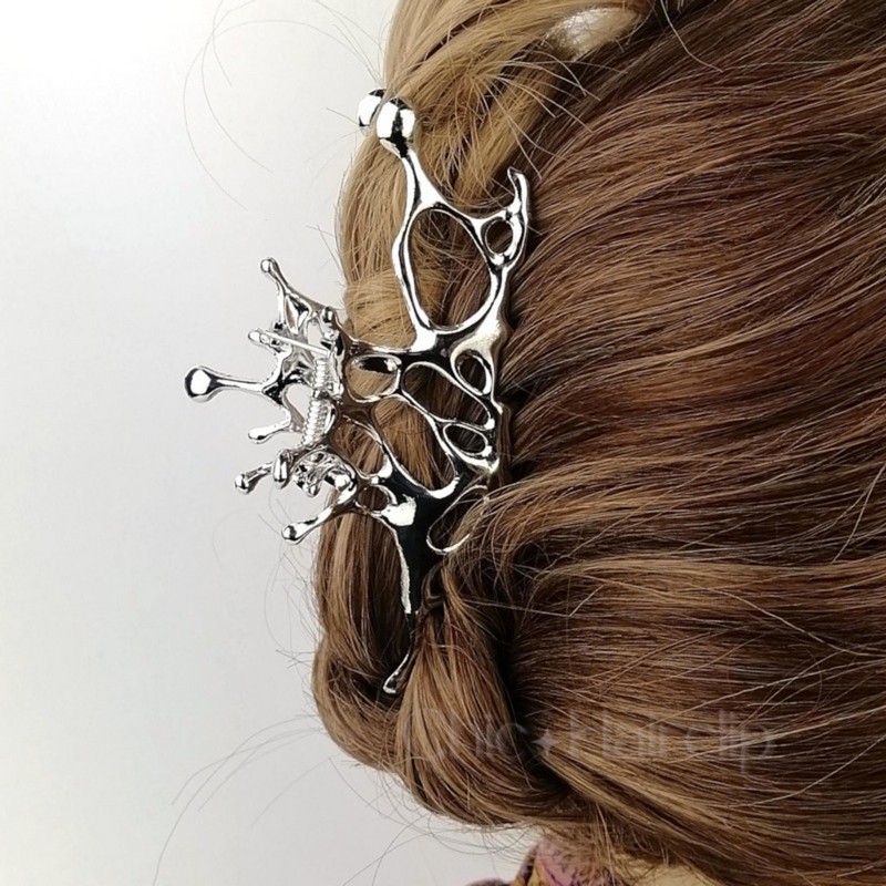 Grande pince cheveux en métal originale, chic et solide - Hoschi