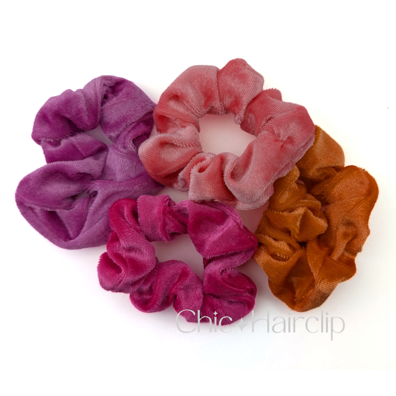lot Elastiques chouchous cheveux en velours