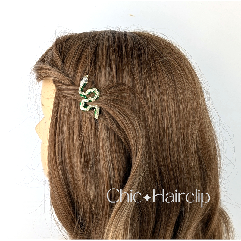 Petite barrette cheveux fins originale et brillante, fermoir tige boule