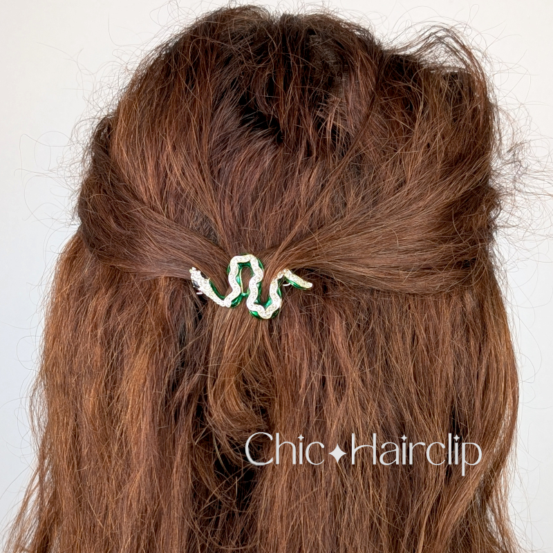 Petite barrette cheveux fins originale et brillante, fermoir tige boule