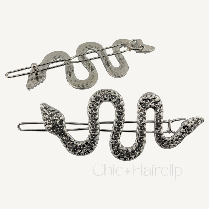 Petite barrette cheveux fins originale et brillante, fermoir tige boule