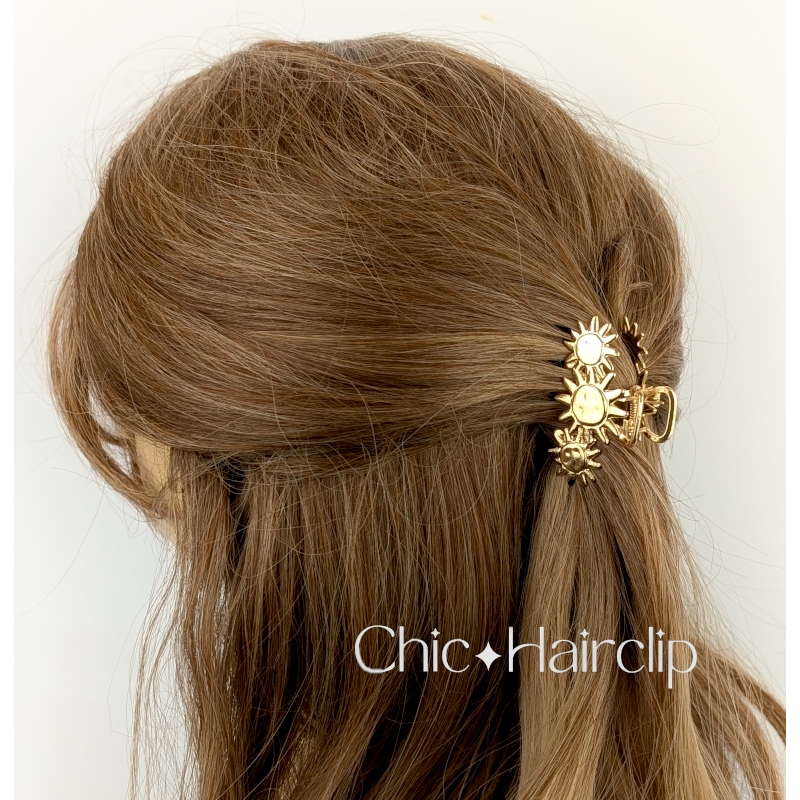 Petites pinces cheveux en métal doré ou argenté, originales et jolies